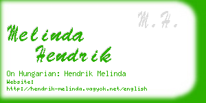melinda hendrik business card